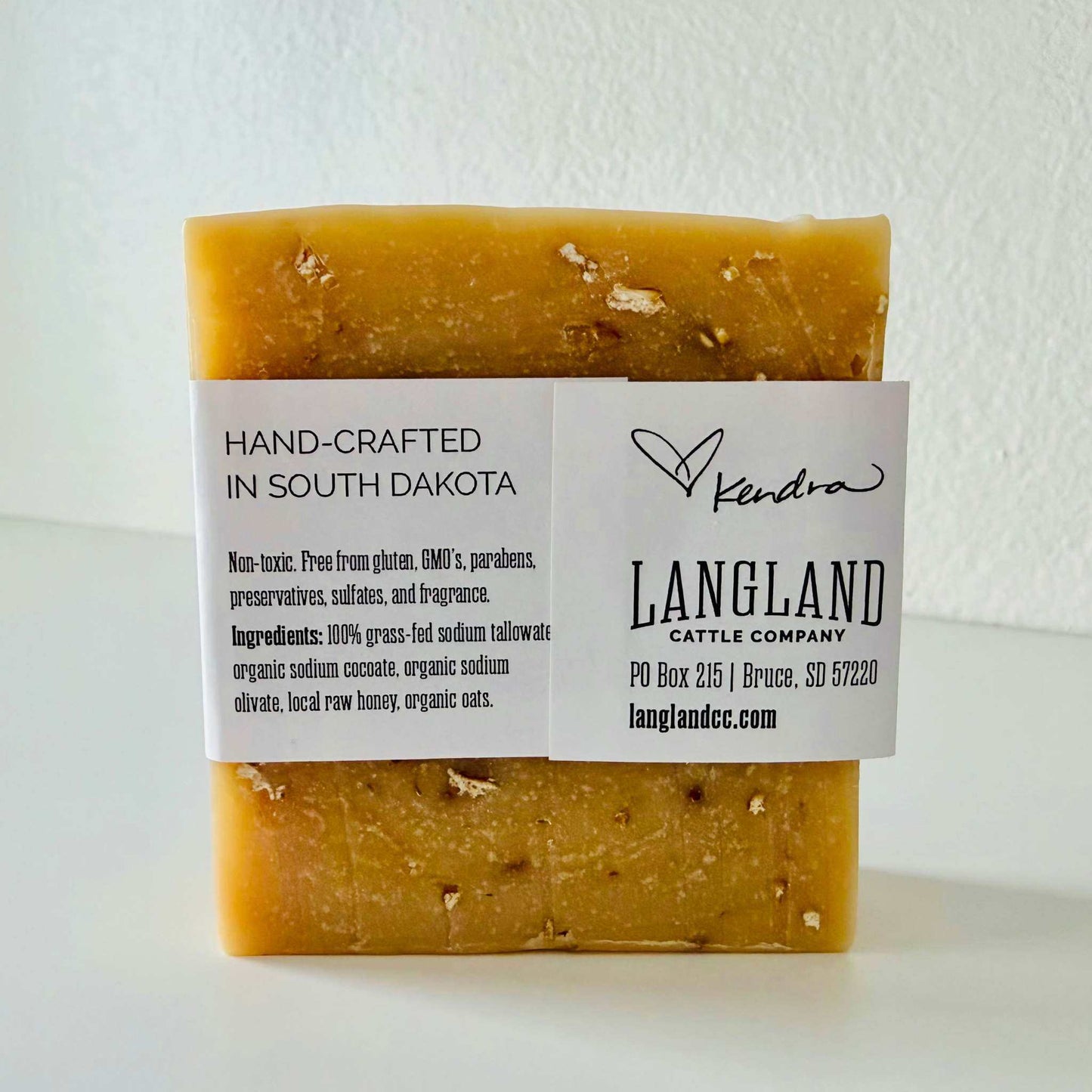 Tallow + Honey Oat cleansing bar for sensitive skin, natural and eco-friendly soap with honey and oats
