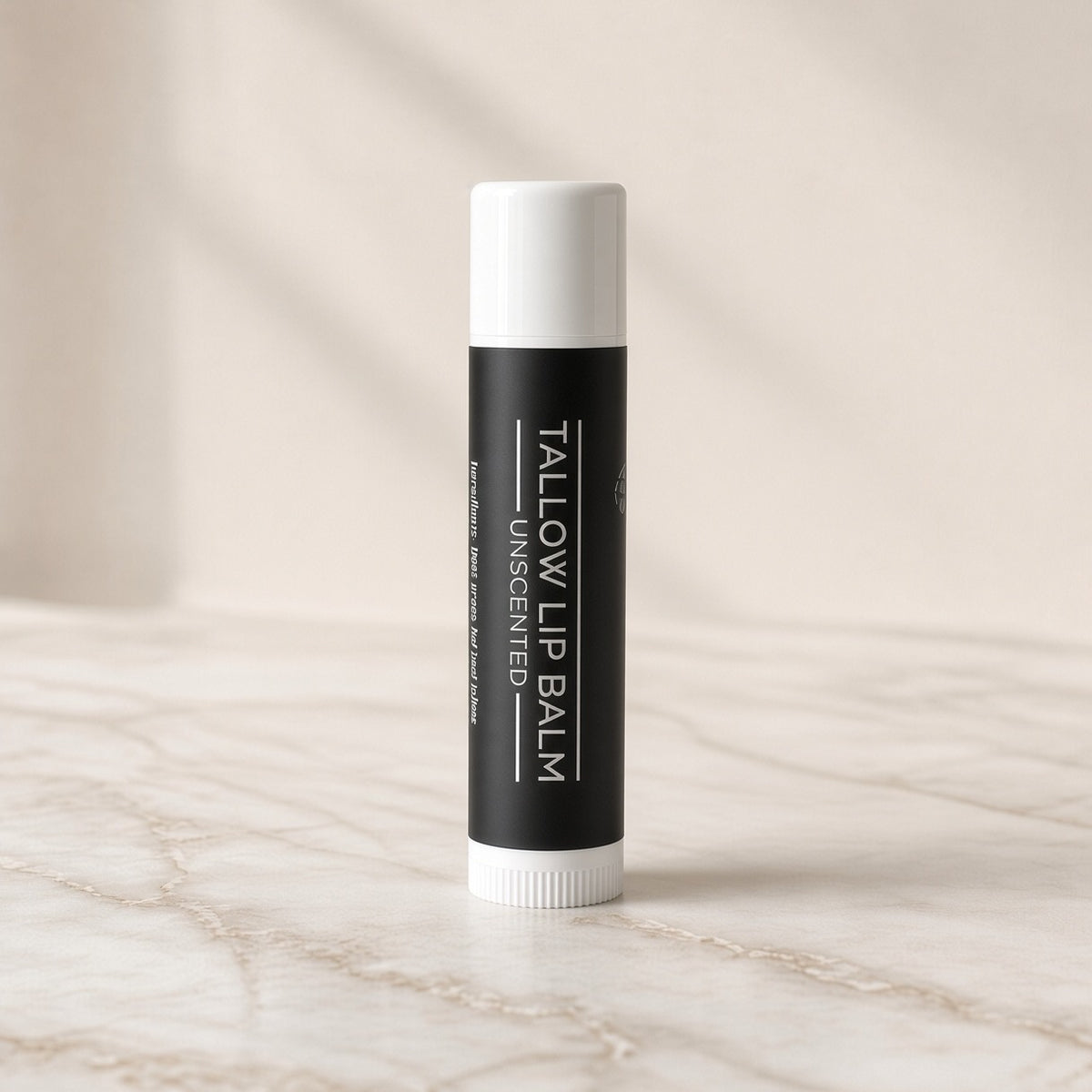 Tallow Lip Balm Unscented in a 0.15 oz tube
