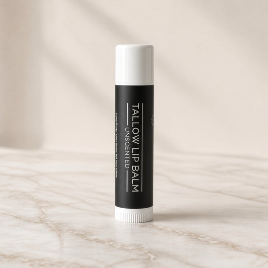 Tallow Lip Balm Unscented in a 0.15 oz tube