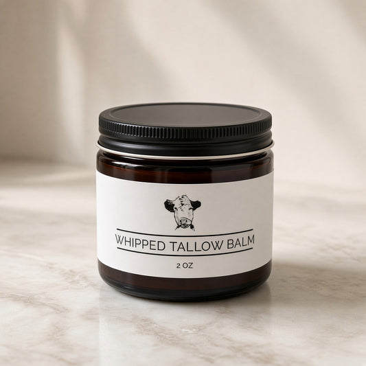 Whipped Tallow Balm | Timber in a 2 oz amber jar
